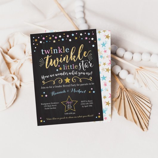 Invitation Twinkle Twinkle Little Star Genre Reveal Invitatio
