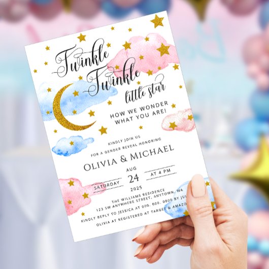 Invitation Twinkle Twinkle Little Star Genre Reveal Party