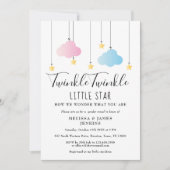 Invitation Twinkle Twinkle Little Star Genre Reveal Party (Devant)