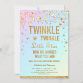 Invitation Twinkle Twinkle Little Star Genre Reveal Party (Devant)