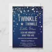 Invitation Twinkle Twinkle Little Star Genre Reveal Party (Devant)