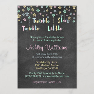 Invitation Twinkle Twinkle Little Star Genre Révéler Neutre