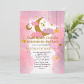 Invitation Twinkle Twinkle Little Star Girl Premier anniversa (Debout devant)