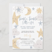 Invitation Twinkle Twinkle Little Star Nursery Baby shower (Devant)