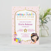 Invitation Twinkle Twinkle Little Star Photo Anniversaire (Debout devant)