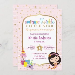 Invitation Twinkle Twinkle Little Star Photo Anniversaire