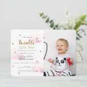 Invitation Twinkle Twinkle Little Star Photo Anniversaire (Debout devant)