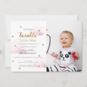 Invitation Twinkle Twinkle Little Star Photo Anniversaire (Devant)