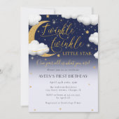 Invitation Twinkle Twinkle Little Star Premier anniversaire (Devant)