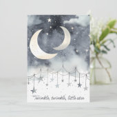 Invitation Twinkle, Twinkle, Little Star QR Code Baby shower (Debout devant)