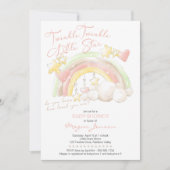 Invitation Twinkle Twinkle Little Star Rainbow Baby shower (Devant)