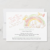 Invitation Twinkle Twinkle Little Star Rainbow Baby Sprinkle (Devant)