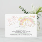 Invitation Twinkle Twinkle Little Star Rainbow Baby Sprinkle (Debout devant)