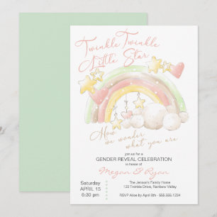 Invitation Twinkle Twinkle Little Star Rainbow Genre Reveal
