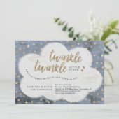 Invitation Twinkle Twinkle Little Star Twin Boys 1er annivers (Debout devant)