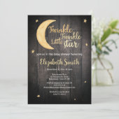 Invitation Twinkle Twinkle little star water color baby showe (Debout devant)