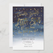 Invitation Twinkle Twinkle Little Stars, Baby shower (Devant)