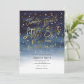 Invitation Twinkle Twinkle Little Stars, Baby shower (Debout devant)