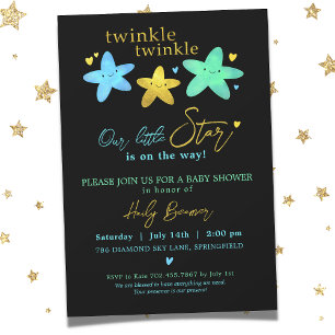Invitation Twinkle Twinkle Notre petit Baby shower Star
