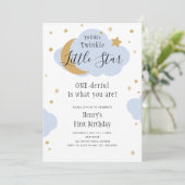 Invitation Twinkle, Twinkle, ONE derful Blue premier annivers (Debout devant)