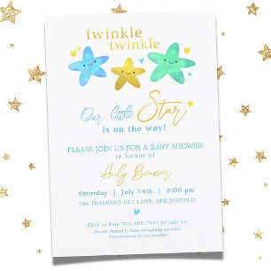 Invitation Twinkle Twinkle Our Little Star Baby shower Invita