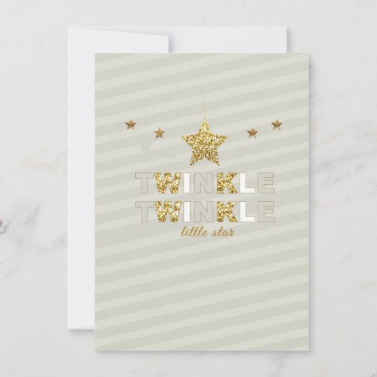 Invitation Twinkle Twinkle petit baby shower étoile invitatio (Dos)