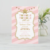 Invitation Twinkle Twinkle petit baby shower étoile invitatio (Debout devant)