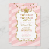 Invitation Twinkle Twinkle petit baby shower étoile invitatio (Devant / Derrière)