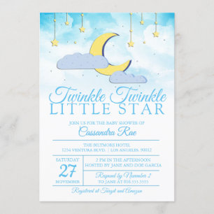 INVITATION TWINKLE TWINKLE PETIT ÉTOILE - BABY SHOWER