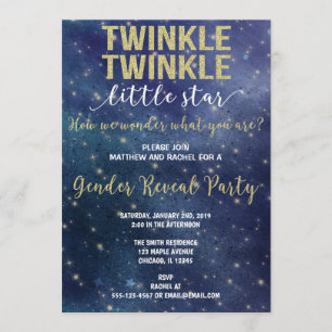 Invitation Twinkle Twinkle petit star genre révéler