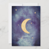 Invitation Twinkle Twinkle petite étoile aquarelle baby showe (Dos)