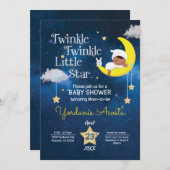 Invitation Twinkle Twinkle Petite étoile baby shower invitati (Devant / Derrière)