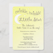 Invitation Twinkle Twinkle petite étoile jaune doux invitatio (Devant)