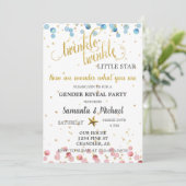 Invitation Twinkle Twinkle Star Gold Genre Reveale Party (Debout devant)