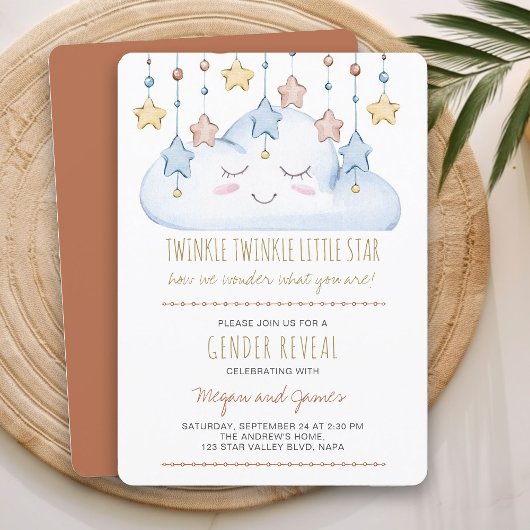 Invitation Twinkle Twinkle Stars et Cloud Genre Reveale