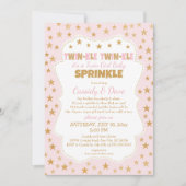 Invitation Twinkle Twins Baby Sprinkle, twin filles douche (Devant)