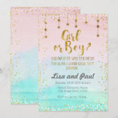 Invitation Twinkstars genre révéler l'invitation (Devant / Derrière)