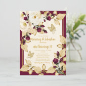 Invitation Twins 15e Anniversaire Champagne Bourgogne Gold Fr (Debout devant)