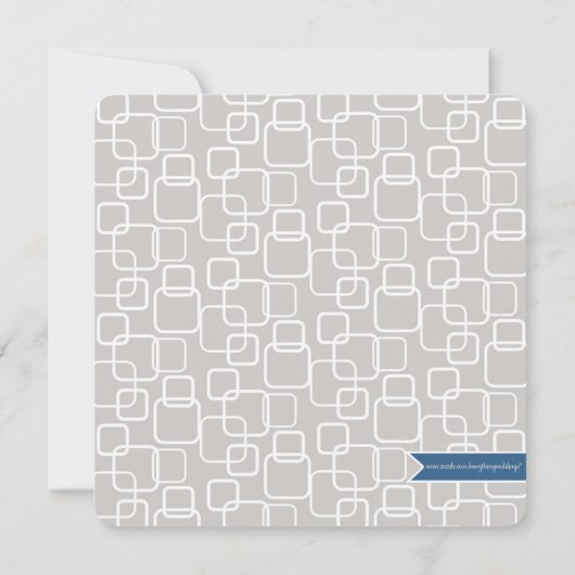 Invitation Twins Baby shower Coeur Eléphants gris bleu vert (Dos)