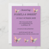 Invitation Twins Baby shower fée avec mouettes (Dos)
