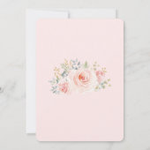 Invitation Twins Baby shower Girl Cerf Blush Rose Floral (Dos)