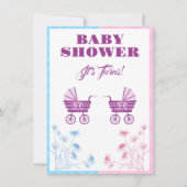 Invitation Twins Baby shower Party Girl Boy. (Dos)