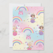 Invitation Twins Blonde Brunette Princesses Unicorne Annivers (Dos)