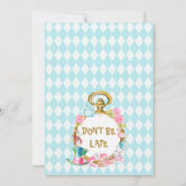 Invitation Twins Blue Watch Alice Dans L'Onederland Anniversa (Dos)