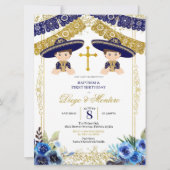 Invitation Twins de la Marine mexicaine Blue et Go (Devant)