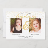 Invitation Twins Graduation Photo (Devant)
