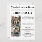 Invitation Twins Ils L'Ont Fait Joint Graduation Journal Phot (Devant)