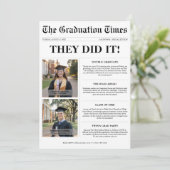 Invitation Twins Ils L'Ont Fait Joint Graduation Journal Phot (Debout devant)