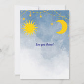 Invitation Twins Moon et Baby shower solaire (Dos)
