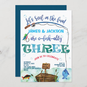 Invitation Twins O-fish-ally Little Fisherman 3e
